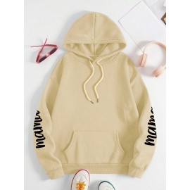 Plus Size - Bear Mom - Hooded Sweatshirt