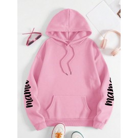 Plus Size - Bear Mom - Hooded Sweatshirt