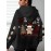 Plus Size, Women's Oversized Christmas Gingerbread Cookie Print Hooded Sweatshirt - Soft Long Sleeve Pullover with Pocket, Merry Christmas Lettering & Plaid Snowflake Design, Cozy Casual Holiday Sweater for Casual Attire (Machine Washable)