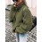 Plus Size - Women'S Plus Size Thick Sweater - Elegant High Neck Batwing Sleeves, Long Sleeve Winter Warmth, Solid Color (PurpleNavyBrown), Non-Stretch Fabric, Loose Fit for Casual & Formal Outfits - Cozy Fall & Winter Sweater for Women