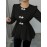 Plus Size, Women's Plus Size Chinese-Style French Button-Up Shirt with Defining Waist - A-Line Long Sleeve Round Neck Top, Solid Color Elegant Blouse for Fall Wardrobe, Machine Washable & all-Season Wear (No transparency)