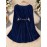 Plus Size, Oudong Selection Christmas Special Elegant Plus-Size Women's Metal Belted Top