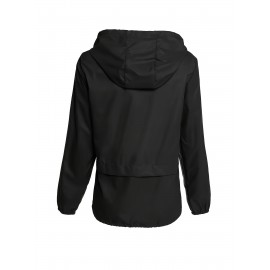 Raincoat Women Lightweight Rain Jackets Packable Outdoor Hooded Windbreaker