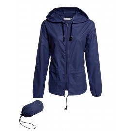 Plus Size Raincoat for Women - Waterproof, Packable, Outdoor, Hooded, Windbreaker Rain Jacket with Ultimate Protection