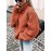 Plus Size - Women'S Plus Size Thick Sweater - Elegant High Neck Batwing Sleeves, Long Sleeve Winter Warmth, Solid Color (PurpleNavyBrown), Non-Stretch Fabric, Loose Fit for Casual & Formal Outfits - Cozy Fall & Winter Sweater for Women