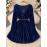 Plus Size, Oudong Selection Christmas Special Elegant Plus-Size Women's Metal Belted Top